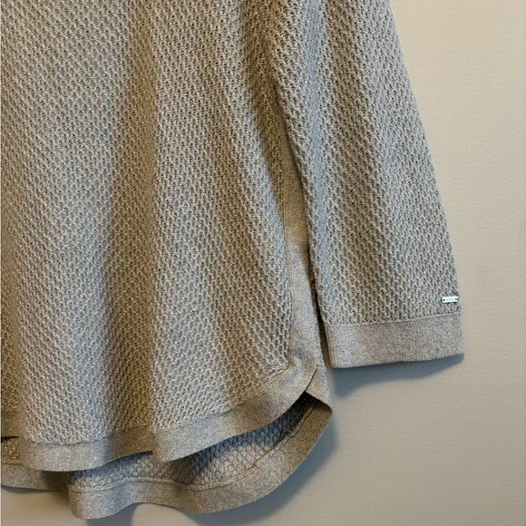 Tommy Hilfiger Glitter Metallic Comfy Knit Knitted Scoop Neck Sweater Top Grey - Picture 4 of 9